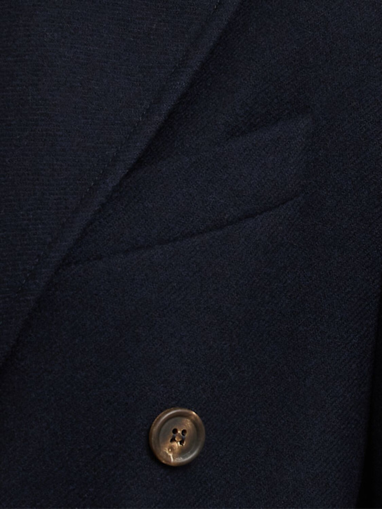 Brunello Cucinelli: Double breast compact wool blend coat