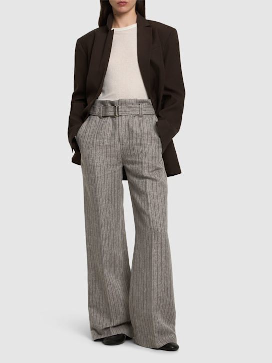 Brunello Cucinelli - Pantalon droit en lin mélangé