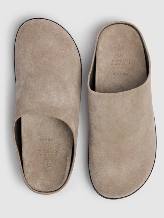 Brunello Cucinelli: Zuecos de ante 20mm