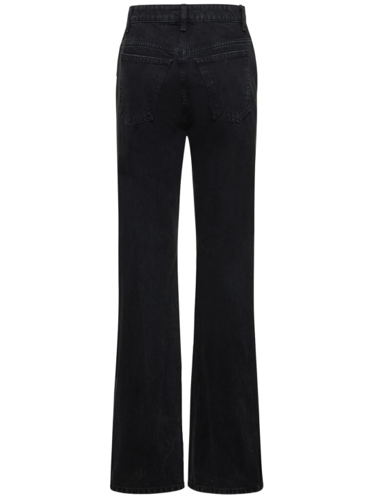 Khaite: Jeans rectos con cintura alta