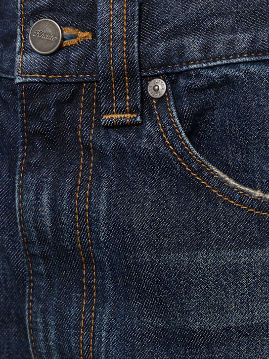 Khaite: Jeans rectos con cintura alta