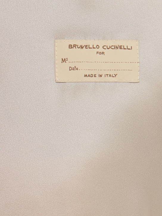 Brunello Cucinelli: Veste bomber en cuir et fourrure