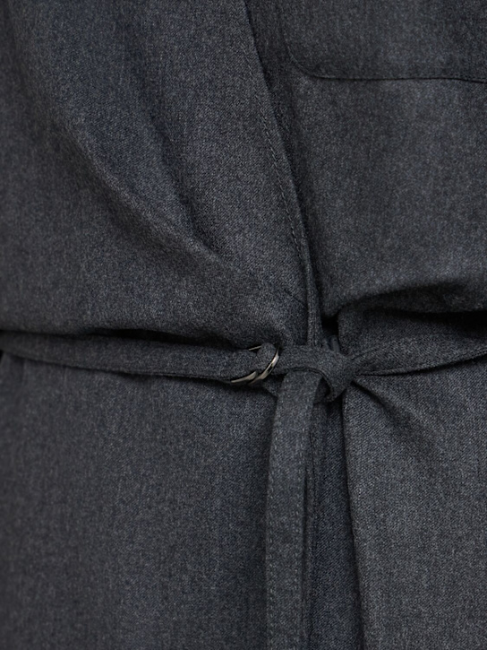 Brunello Cucinelli: Robe midi en maille avec ceinture