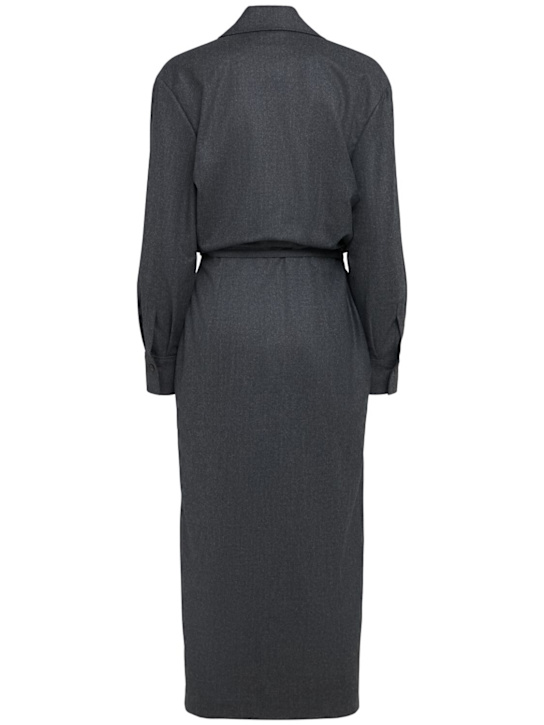 Brunello Cucinelli: Robe midi en maille avec ceinture