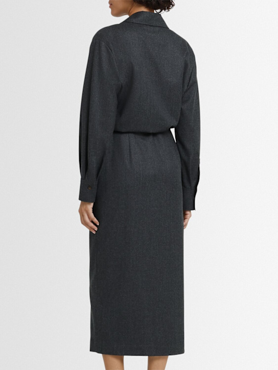 Brunello Cucinelli: Robe midi en maille avec ceinture