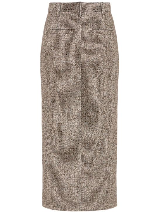 Brunello Cucinelli: Jupe longue fendue en maille