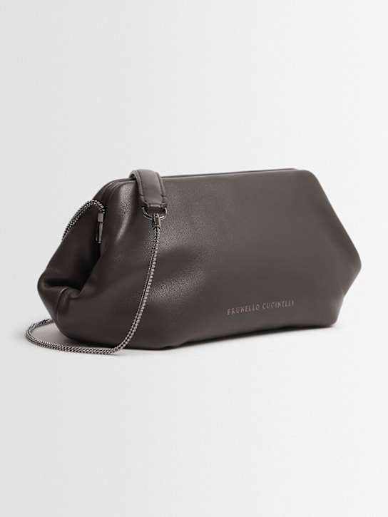 Brunello Cucinelli: Pochette en cuir nappa brillant
