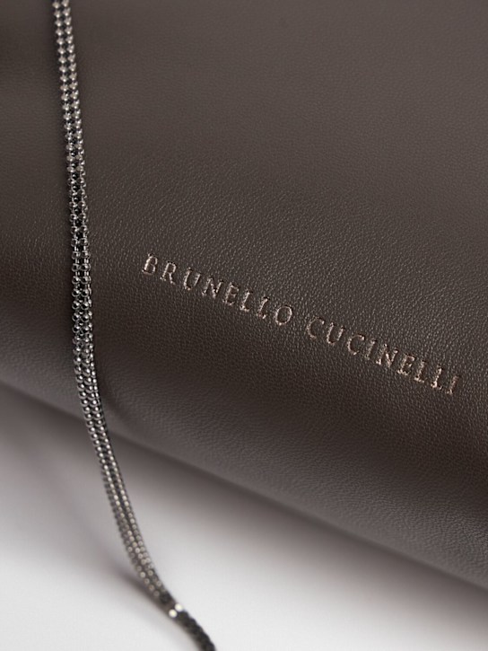 Brunello Cucinelli: Pochette en cuir nappa brillant