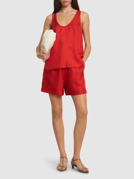 Loulou De Saison - Short en soie à taille élastique Arl