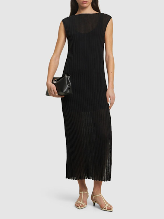 Loulou De Saison - Robe longue fendue sans manches en maille Ada