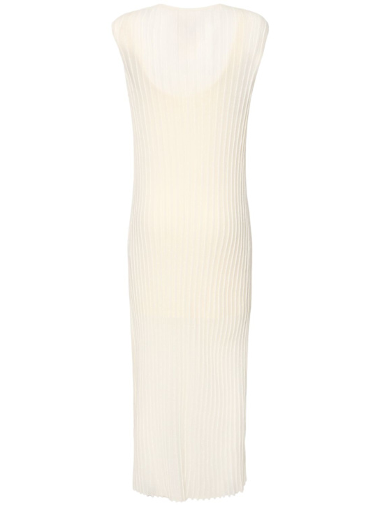 Loulou De Saison: Robe longue fendue sans manches en maille Ada