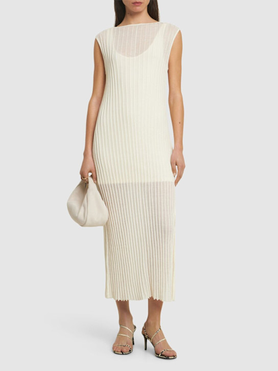 Loulou De Saison - Robe longue fendue sans manches en maille Ada