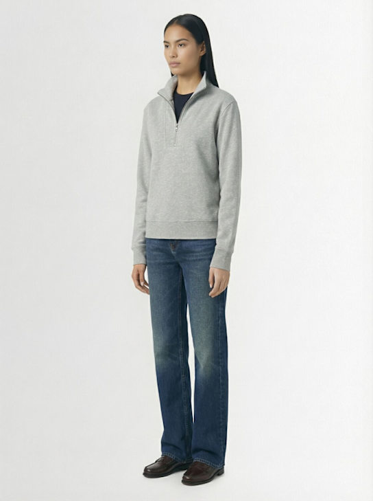 Nili Lotan - Diya quarter-zip cotton blend sweatshirt