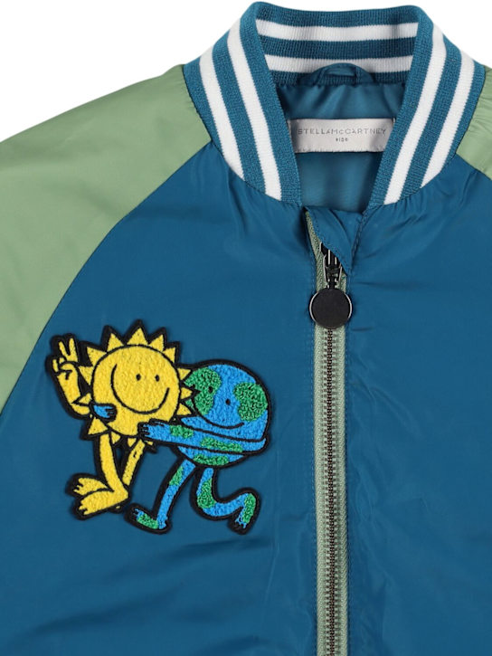 Stella McCartney Kids - Bomber in nylon con patch