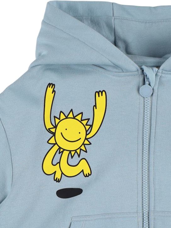 Stella McCartney Kids - Felpa in cotone stampato con zip