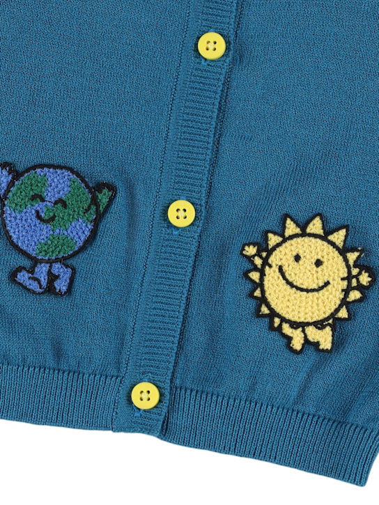 Stella McCartney Kids - Cardigan in maglia di cotone e lana