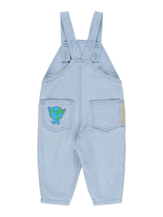 Stella McCartney Kids: Overall aus Baumwolldenim mit Druck