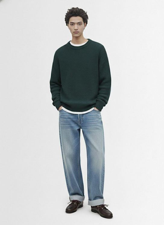 Frescobol Carioca - Pull-over col rond en maille de laine Jardim