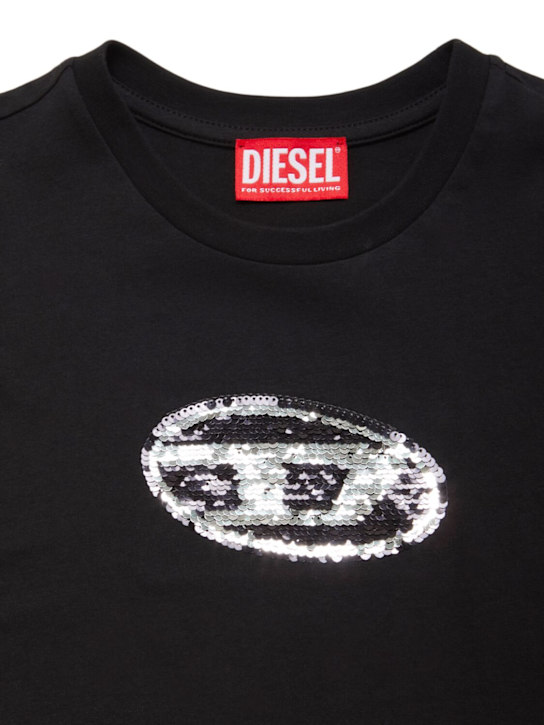 Diesel Kids - T-shirt in jersey di cotone con decorazioni