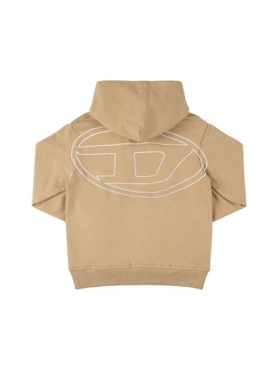 Diesel Kids: Sweat-shirt en coton à logo à capuche