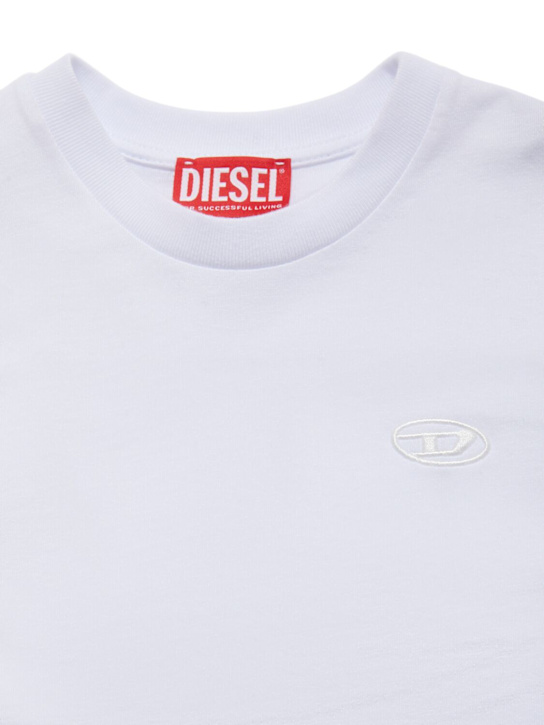 Diesel Kids: Camiseta de jersey de algodón bordada