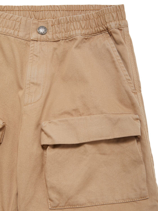 Diesel Kids - Cotton gabardine cargo pants