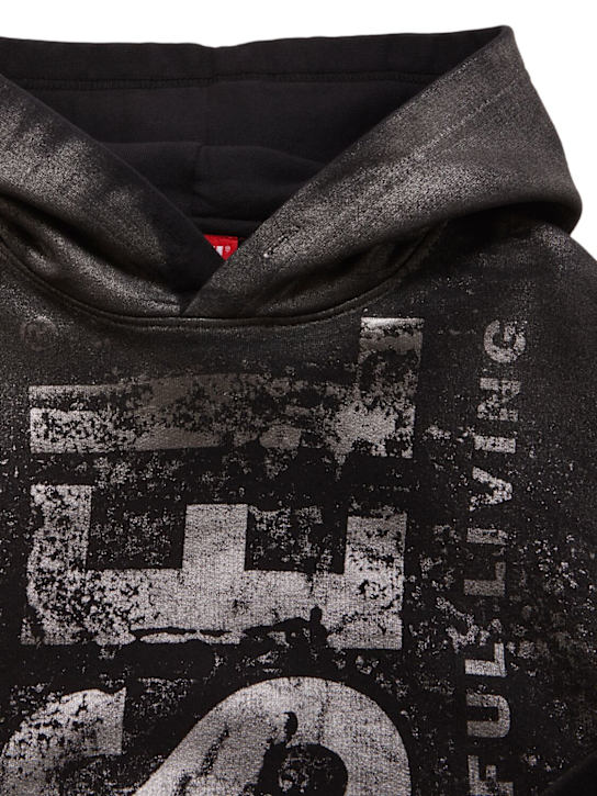 Diesel Kids - Sweat-shirt en coton à capuche