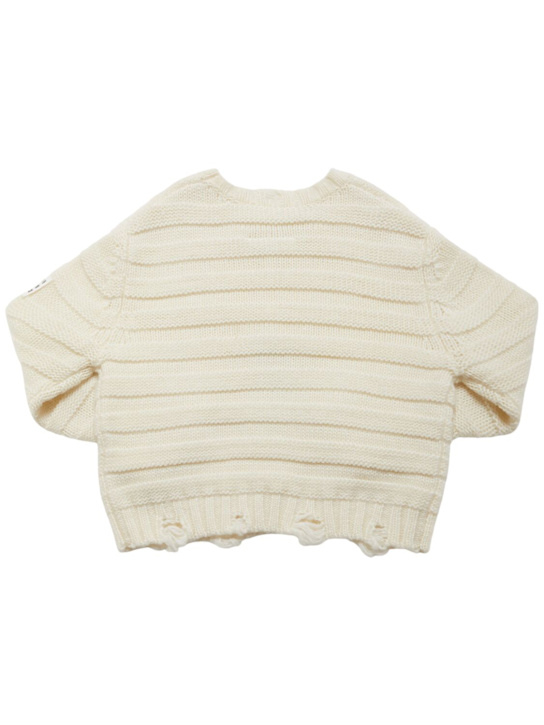 MM6 Maison Margiela: Pull-over en maille de laine mélangée