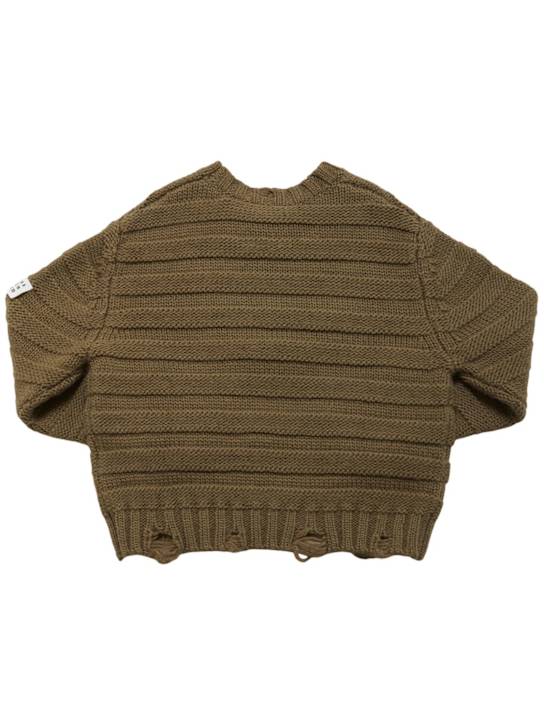 MM6 Maison Margiela: Wool blend knit sweater