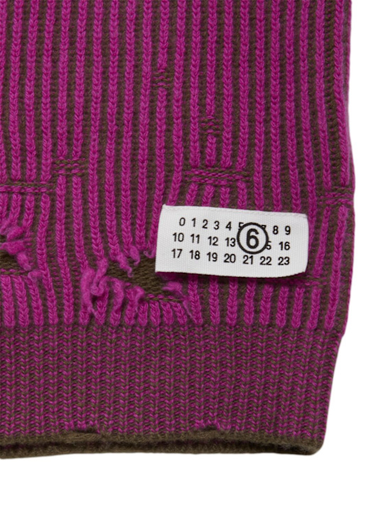 MM6 Maison Margiela: Suéter de punto de lana
