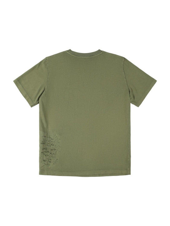 MM6 Maison Margiela: T-shirt en jersey de coton à logo
