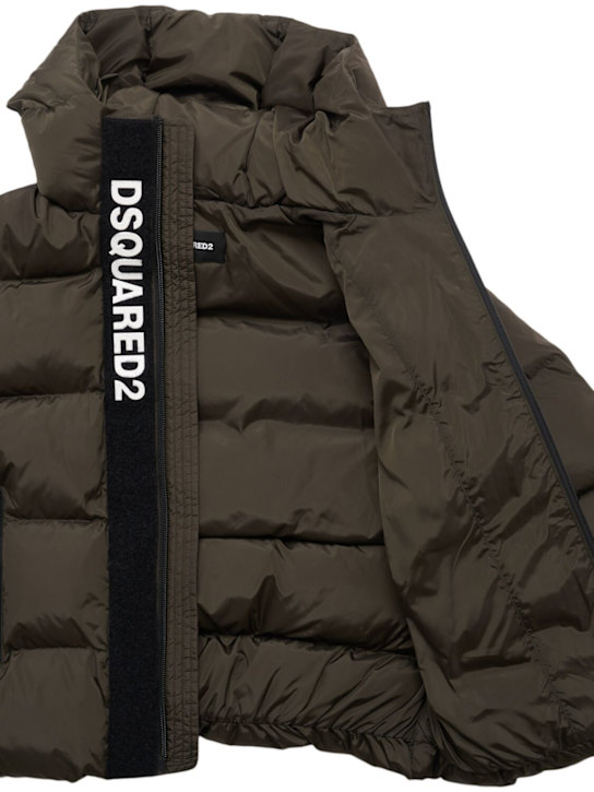 Dsquared2: Hooded nylon puffer jacket