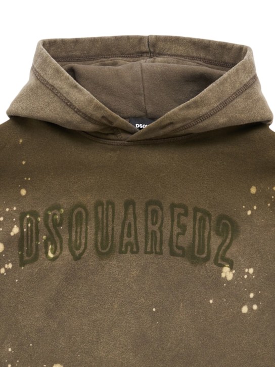 Dsquared2 - Felpa in cotone con cappuccio