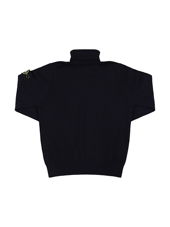Stone Island Junior: Wool knit turtleneck sweater