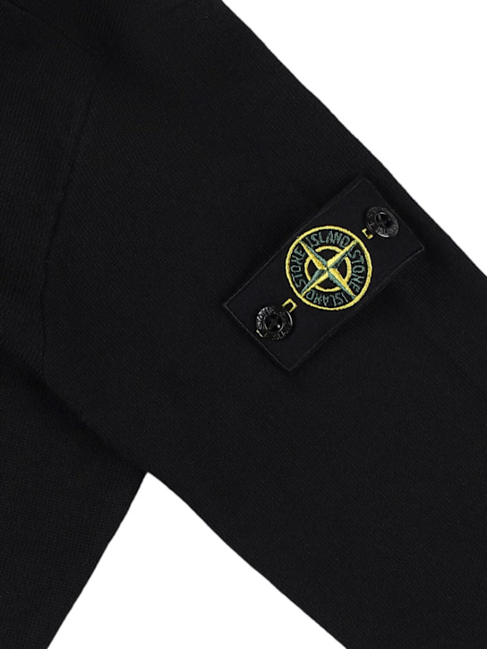 Stone Island Junior - Pull-over à col roulé en maille de laine
