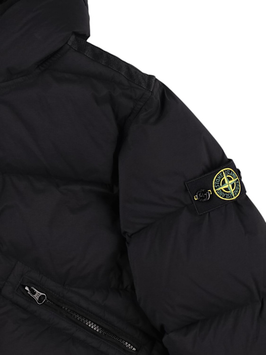 Stone Island Junior - Doudoune en nylon à capuche