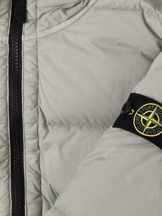 Stone Island Junior - Doudoune en nylon à capuche
