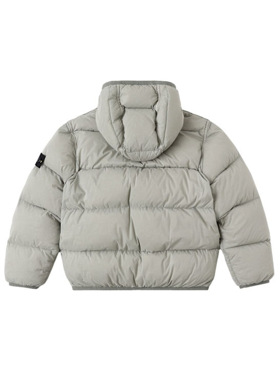 Stone Island Junior: Hooded nylon down jacket
