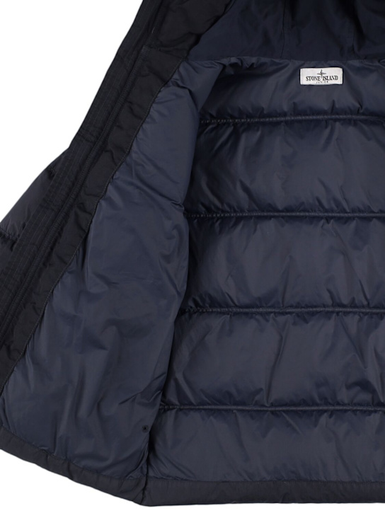 Stone Island Junior: Doudoune en nylon à capuche