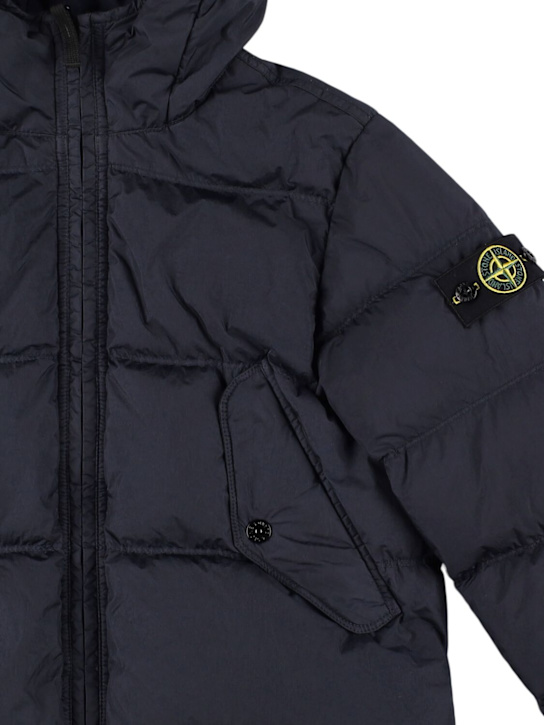 Stone Island Junior: Doudoune en nylon à capuche