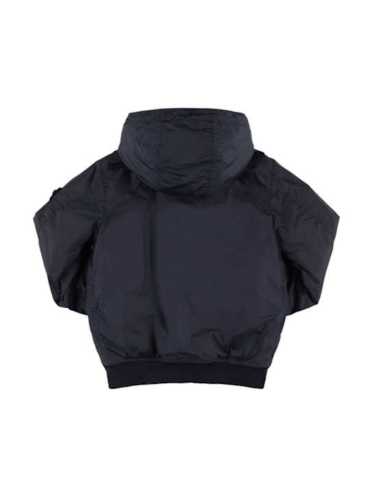 Stone Island Junior: Veste bomber en nylon à capuche