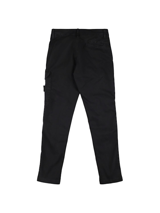 Stone Island Junior: Pantalon cargo en sergé de coton stretch