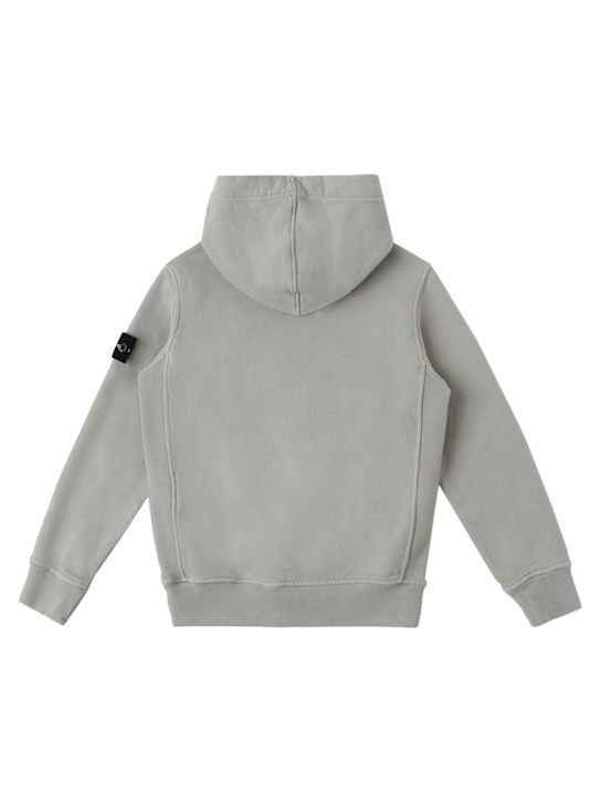 Stone Island Junior: Hoodie aus Bio-Baumwollfleece