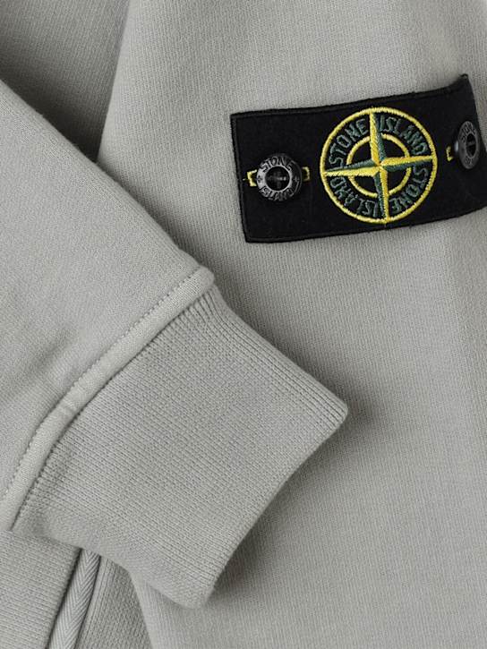 Stone Island Junior - Sweat-shirt en coton biologique à capuche