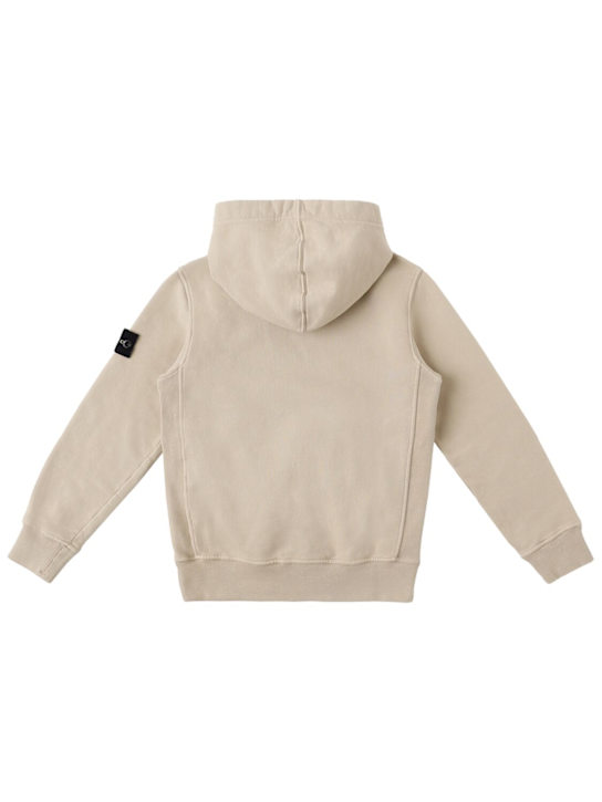 Stone Island Junior: Hoodie aus Bio-Baumwollfleece