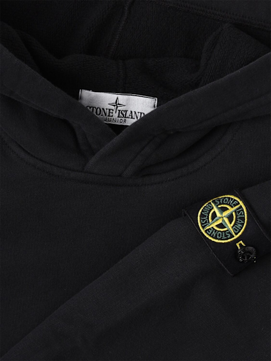Stone Island Junior - Sweat-shirt en coton biologique à capuche