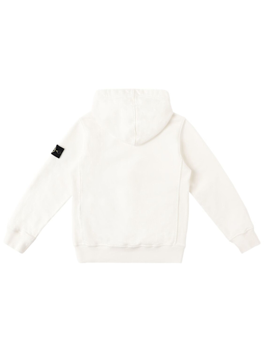 Stone Island Junior: Felpa in cotone organico con cappuccio