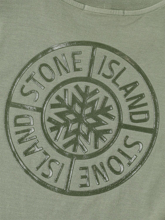 Stone Island Junior - T-shirt en jersey de coton imprimé