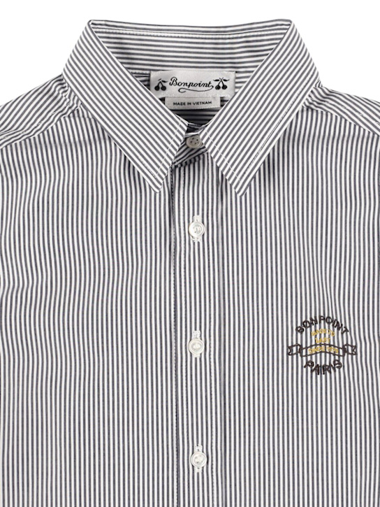 Bonpoint: Striped cotton poplin shirt