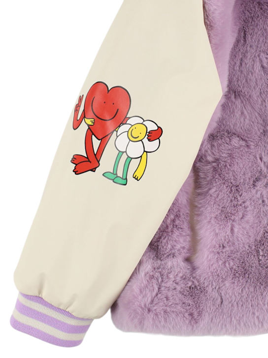 Stella McCartney Kids: Chaqueta de pelo con cremallera